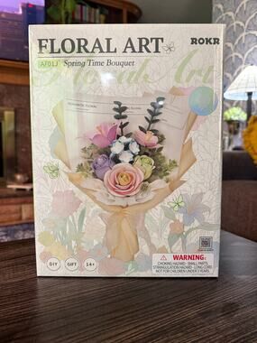 NIP ROKR Bouquet Puzzle Kit, 165-Piece Life-Size Artificial Flower Arrangement 3
